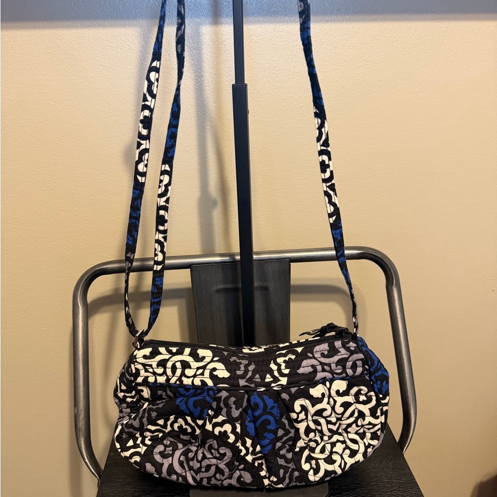 Vera Bradley Frannie Crossbody Canterberry Cobalt Blue Quilted Bag